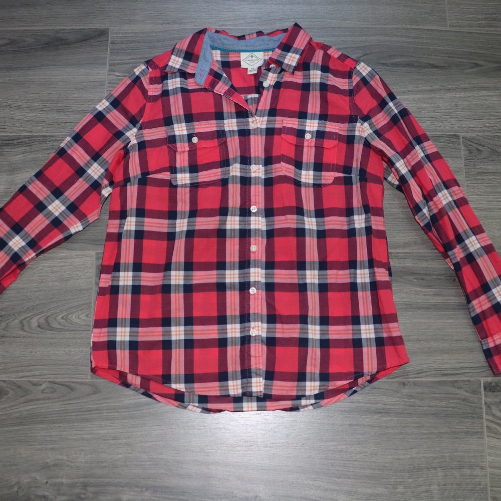 Pink Plaid Button Up